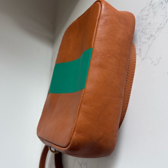 Clare V. Midi Sac Bag Green and Tan Color - Picture 7 of 16